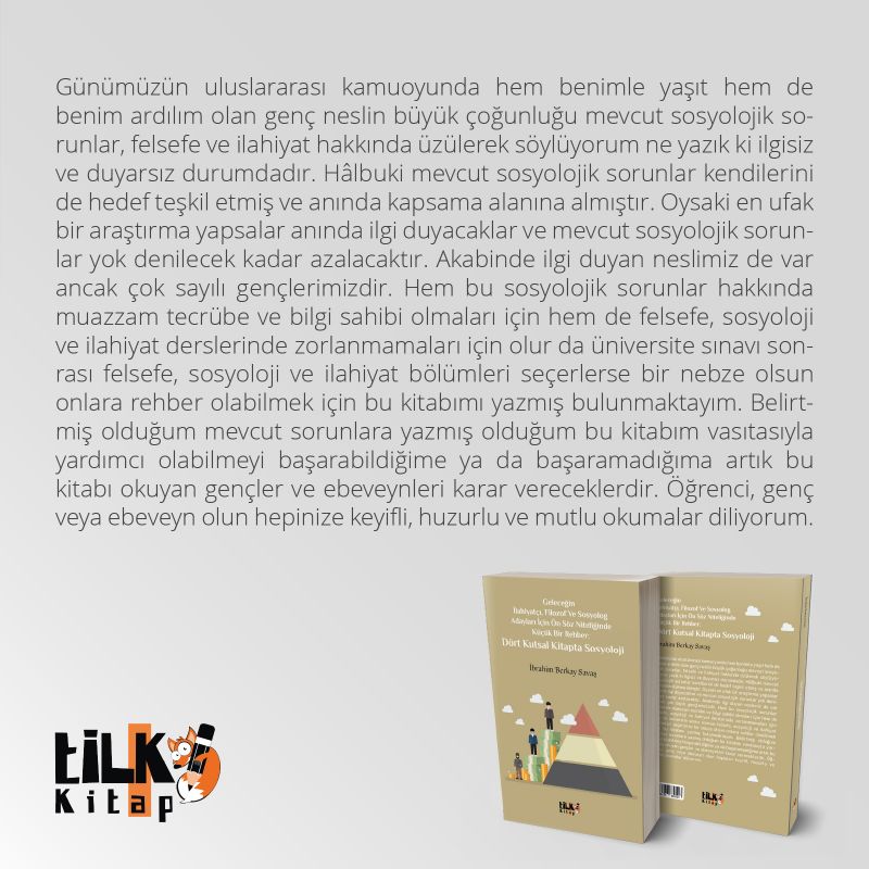 Geleceğin İlahiyatçı,Filozof Ve Sosyolog Adayları İçin Ön Söz Niteliğinde  Küçük Bir Rehber:  Dört Kutsal Kitapta Sosyoloji