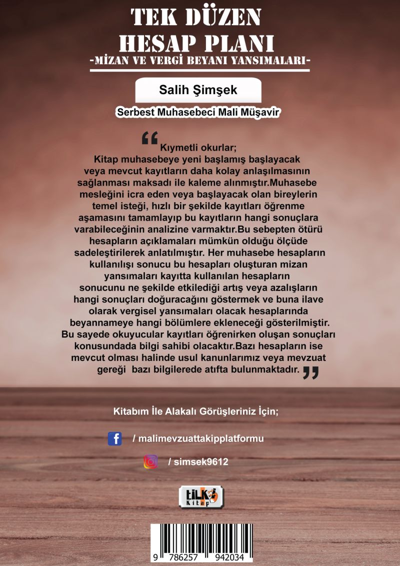 Tek Düzen Hesap Planı - Mizan ve Vergi Beyanı Yansımaları
