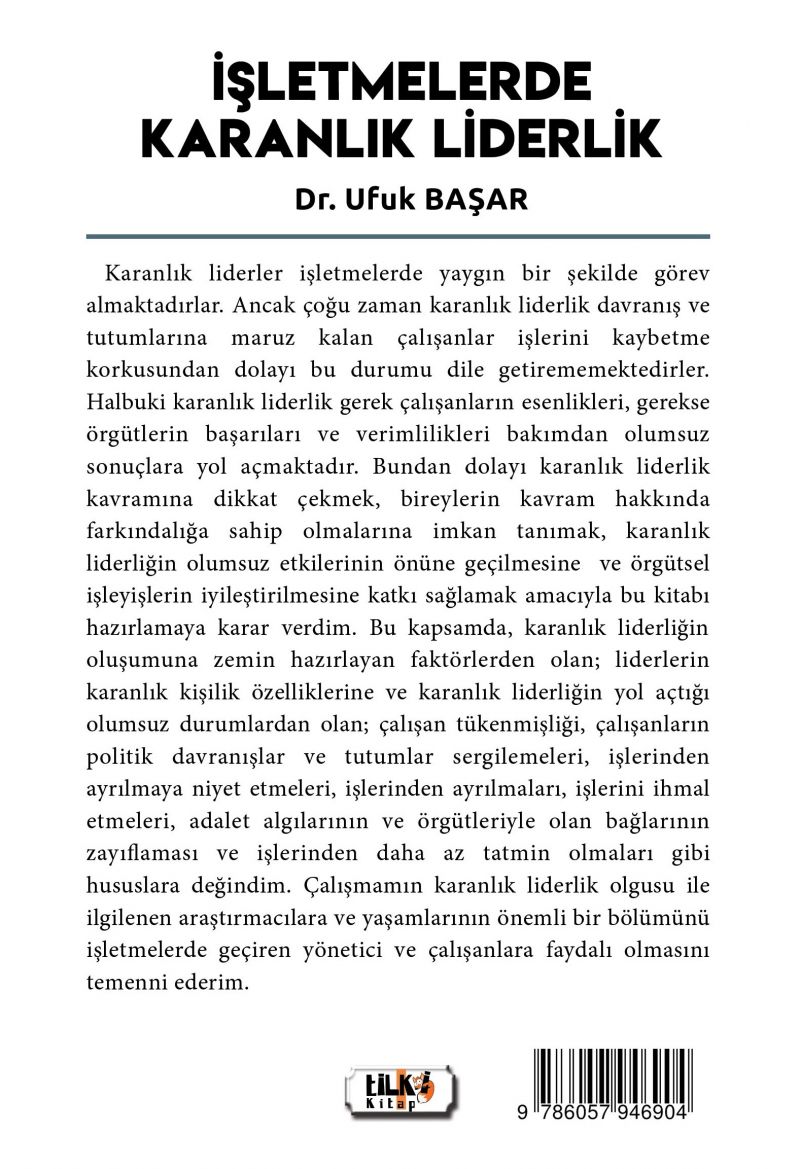 İşletmelerde Karanlık Liderlik
